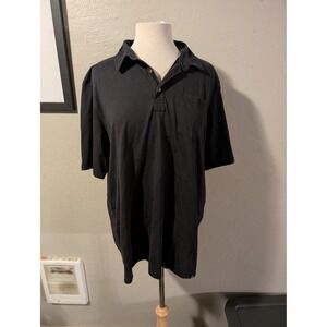 Mens PrAna short sleeve collared polo black size XL